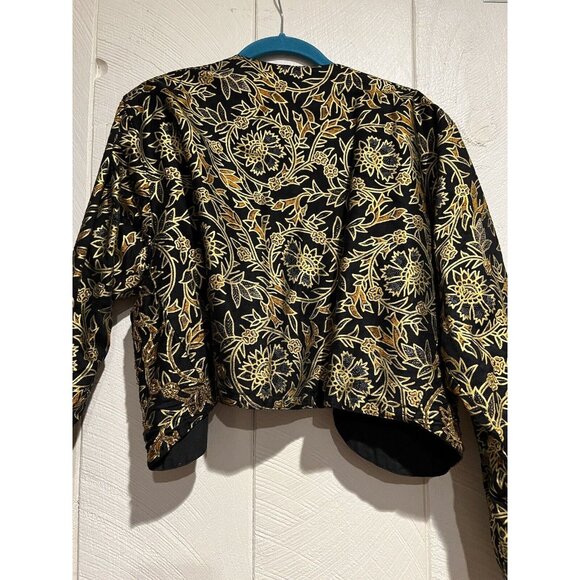 Vintage Passports of Pier 1 Imports jacket Beaded Large Women’s Cropped Floral - Picture 12 of 12